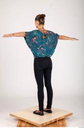 Whole Body Woman T poses Formal Slim Studio photo references